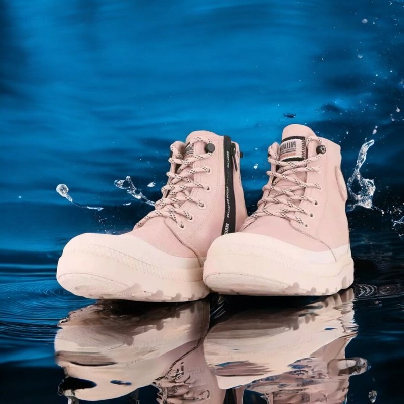 PALLADIUM PAMPA RECYCL LT+ WP+ 拉鍊防水靴 桃粉 74066 - 雨鞋/防水鞋 - 其他材質 多色