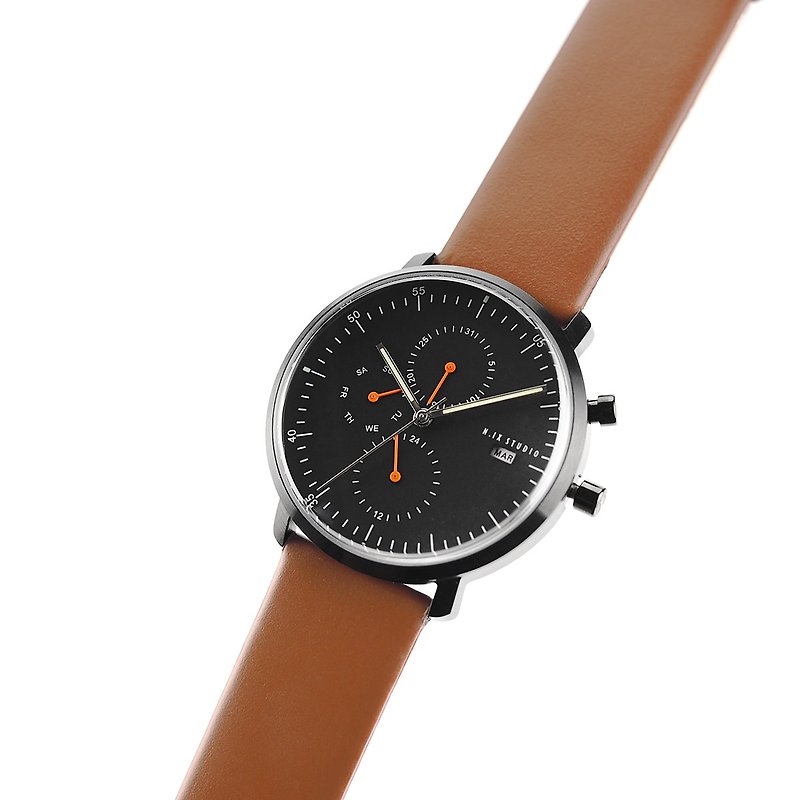 นาฬิกาข้อมือMinimal Style : MONOCHROME CLASSIC - Limited edition/Leather (Brown) - นาฬิกาผู้หญิง - หนังแท้ สีนำ้ตาล