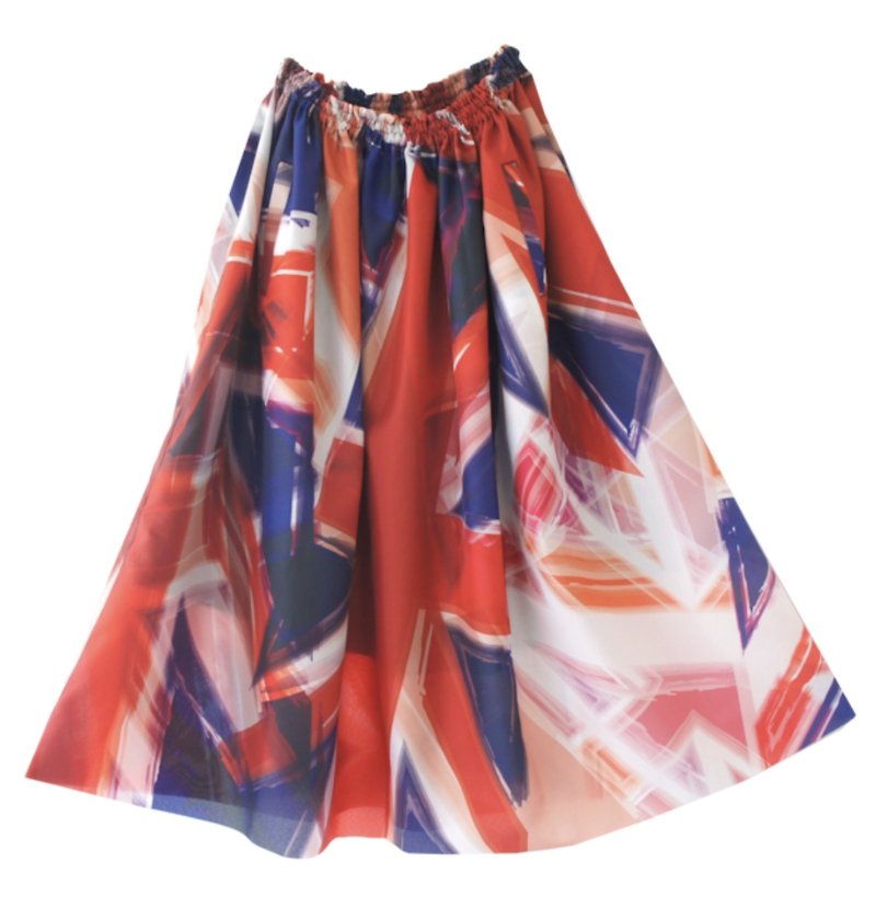 ユニオンジャックスカート - 裙子/長裙 - 聚酯纖維 紅色