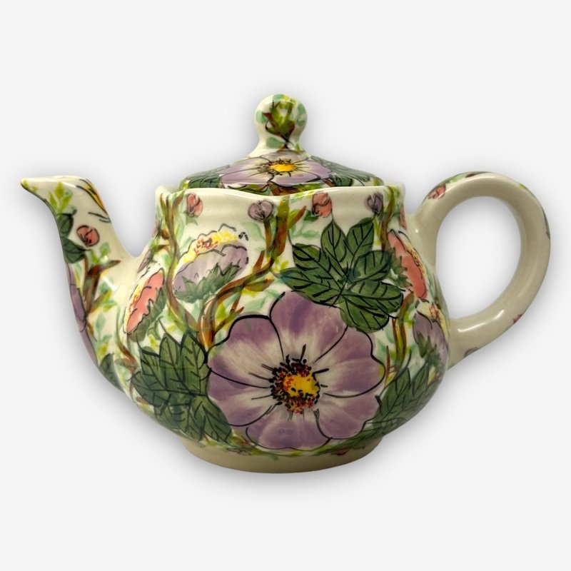 Polish hand-painted hand-made pottery-teapot 750ML Fantasy Purple Love series designer model - Teapots & Teacups - Pottery Purple