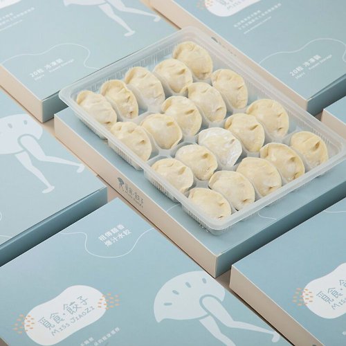 覓食・餃子 Miss JiaoZi 送禮首選・精裝禮盒 | 頂級干貝 高麗菜豬肉水餃 / 20粒