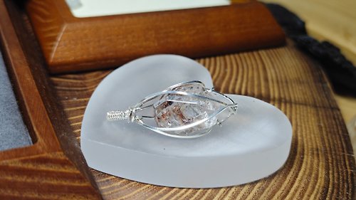 zen crystal jewelry 礦石設計 天然閃靈鑽吊咀|925銀|Herkimer Diamond|only one|just for you