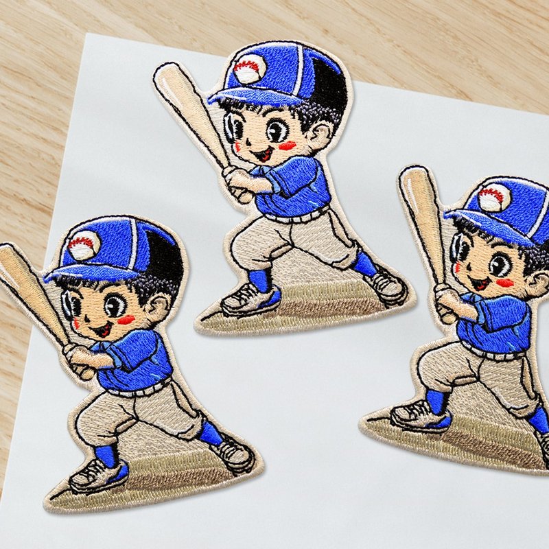 【刺繡布貼】棒球少年 Baseball Boy - 其他 - 繡線 