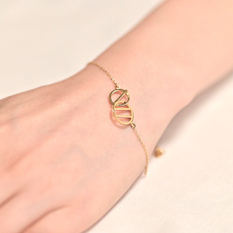 Nakameguro Bracelet / Circle Gold - Bracelets - Silver Gold