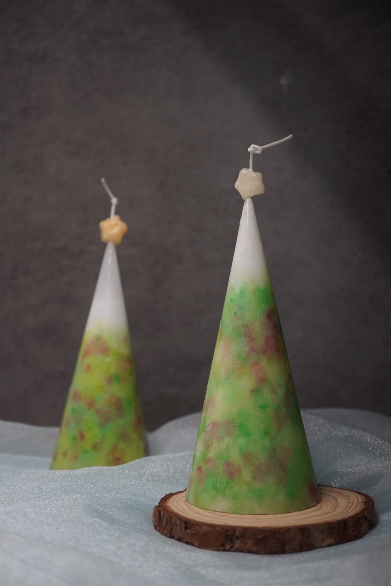 油畫風聖誕樹蠟燭 | 冬日限定 - 香氛蠟燭/燭台 - 蠟 