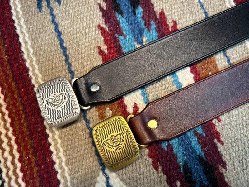 【山雨製作】雷鳥卡扣皮帶 - 皮帶/腰帶 - 真皮 