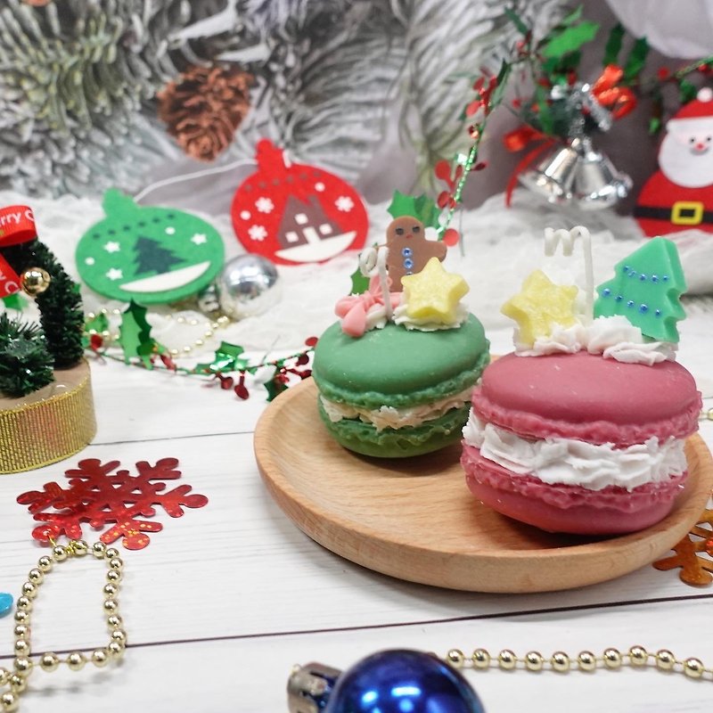 Exclusive Make Your Own Style Christmas Special Edition Macaron Scented Candle Set - เทียน/เชิงเทียน - ขี้ผึ้ง สีแดง