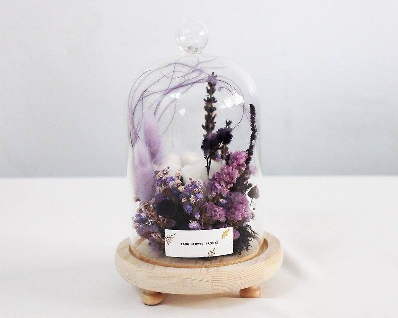 彩虹玻璃鐘罩花-紫色 - 裝飾/擺設  - 植物．花 