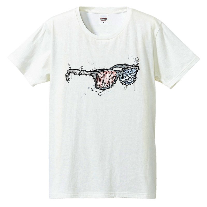 T-shirt / Reality and ideals - เสื้อยืดผู้ชาย - ผ้าฝ้าย/ผ้าลินิน ขาว