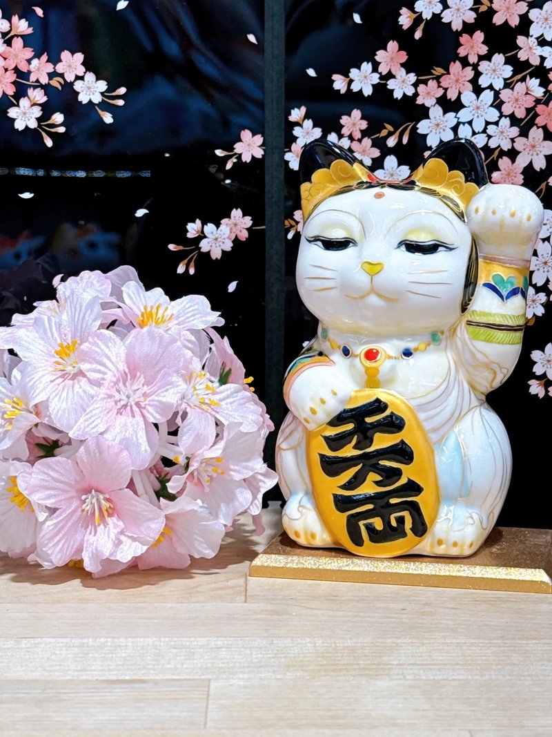 【觀靈綻華】日本清水燒招財貓 | 仫繪 - 觀音 - 擺飾/家飾品 - 瓷 白色