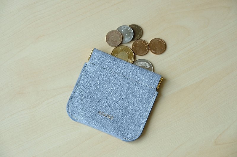 ADORE Leather coin purse (Blue) - กระเป๋าใส่เหรียญ - หนังแท้ สีน้ำเงิน