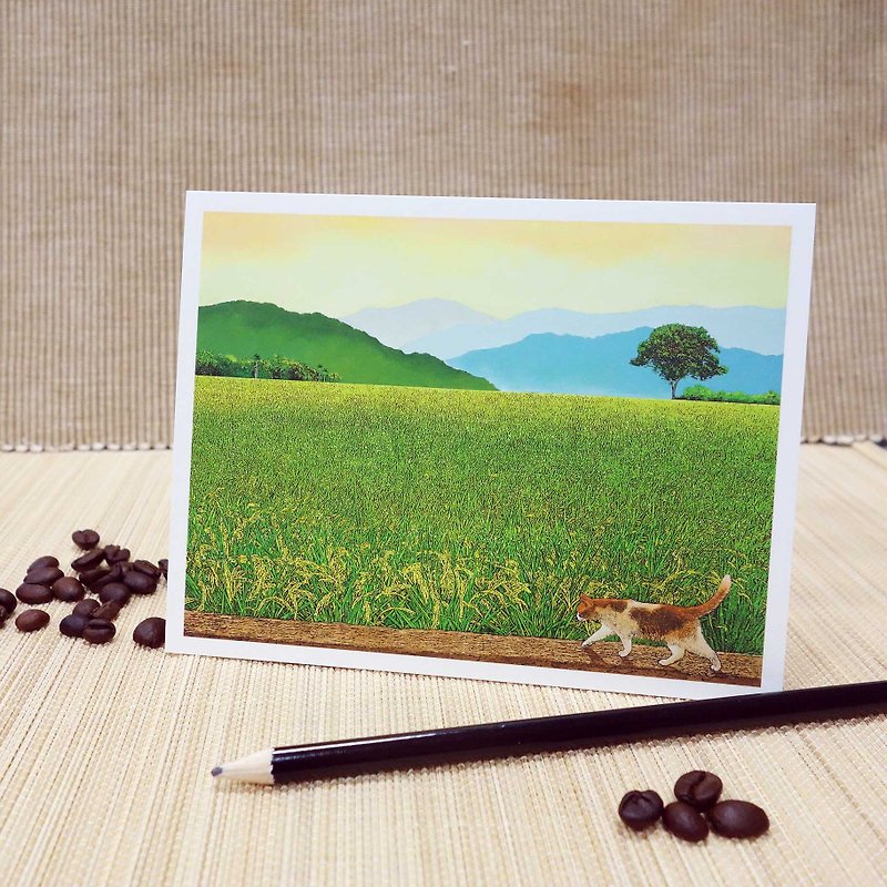 【Taiwanese Artist-Lin Zongfan】Postcard-Hometown at Dusk - การ์ด/โปสการ์ด - กระดาษ 