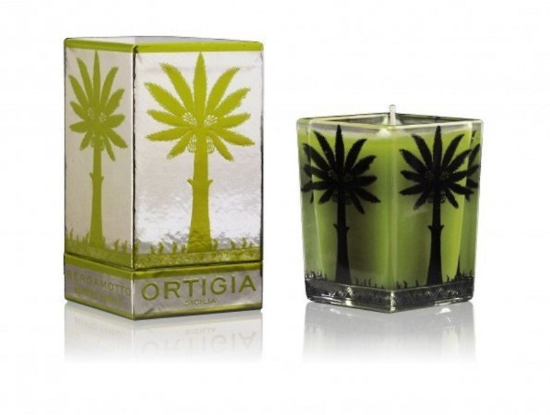 Ortigia Ortigia bergamot scented candle 160g *gift sachet set/gift paper bag - เทียน/เชิงเทียน - แก้ว 