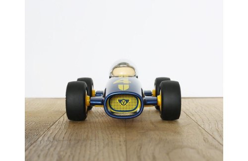 Playforever英國流線造型車 Playforever 流線型F1賽車 (藍黃) Malibu