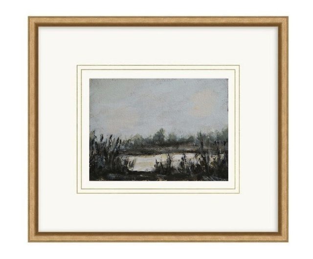 自然の風景 ミニマリストのモダンな手描きの風景油絵