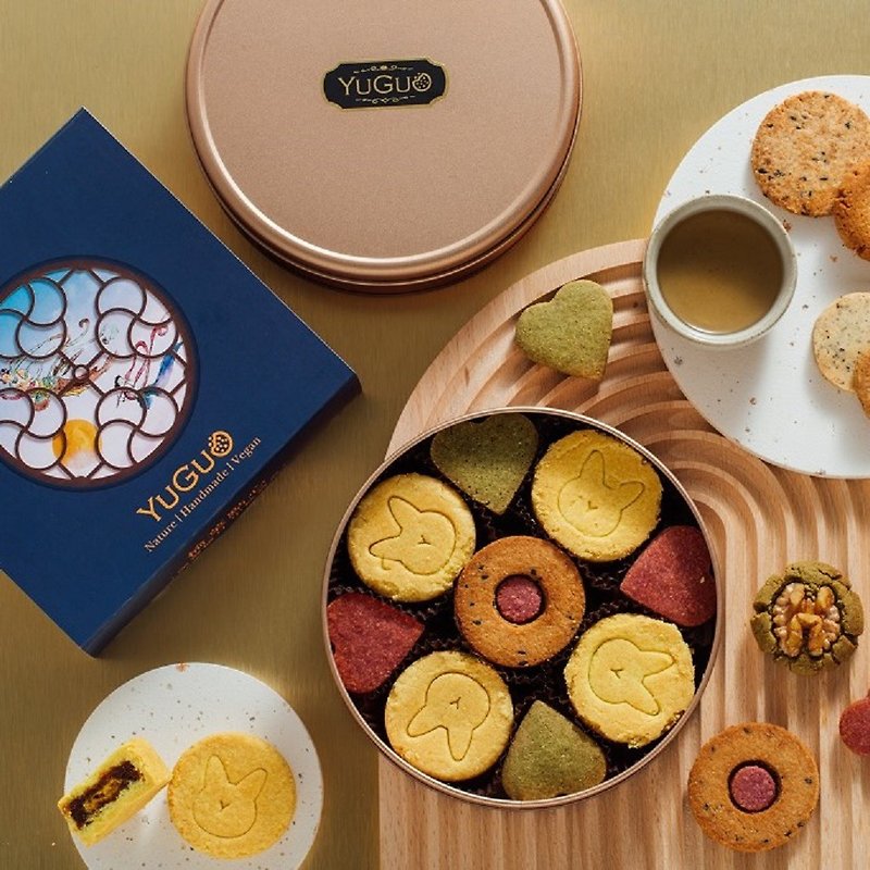 [Man Xin Yu Yue] Mid-Autumn Festival Treasure Box|No Dairy Egg|No Flour|Mid-Autumn Gifts (until 9/26) - Handmade Cookies - Fresh Ingredients Pink
