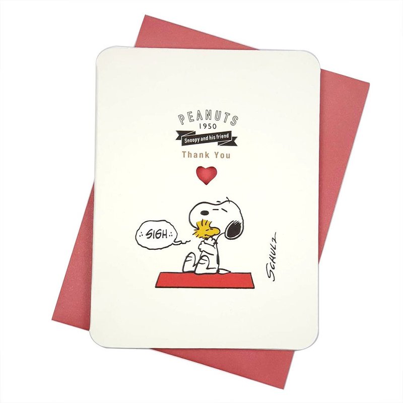 感謝的心【Hallmark-Snoopy立體卡片 JP無限感謝】 - 卡片/明信片 - 紙 白色