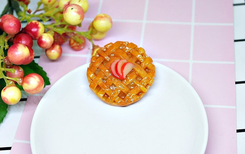 ➽ Clay Series - Apple Pie-➪ Magnet Series # Refrigerator Magnet # # Blackboard Magnet # # Stationery # # Exchange Gifts # - แม็กเน็ต - ดินเหนียว สีส้ม