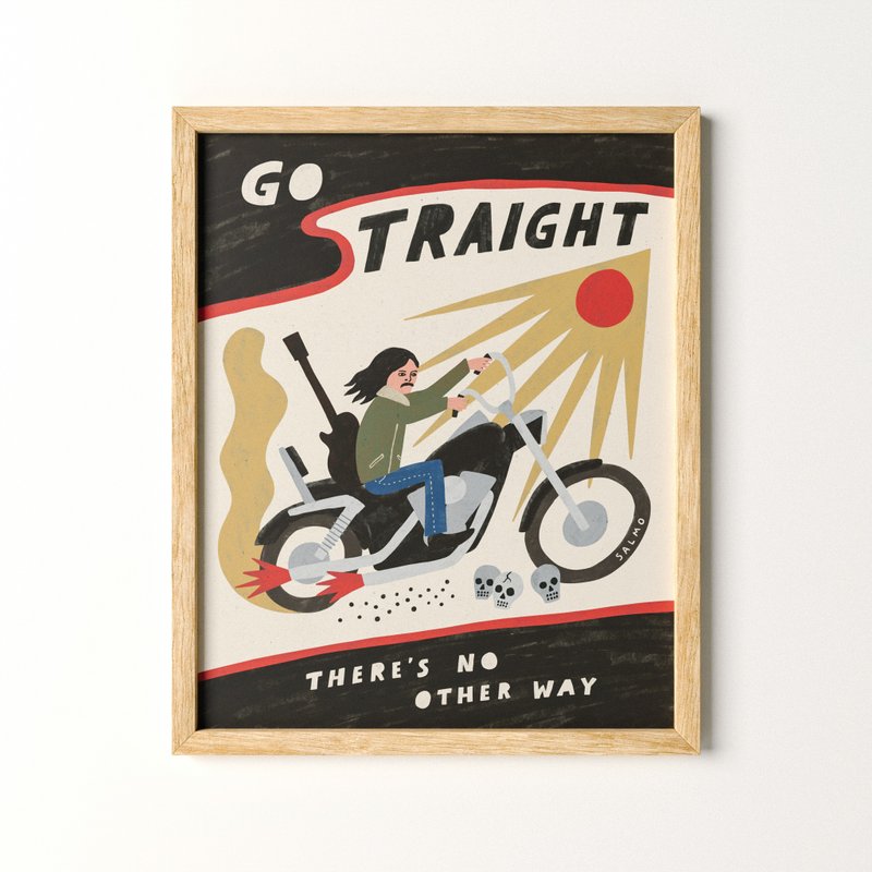 Go Straight - Prints/Hangings/Posters - โปสเตอร์ - กระดาษ สีดำ