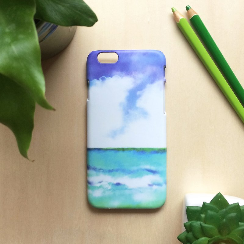 Sky and sea. Matte Case( iPhone, HTC, Samsung, Sony, LG, OPPO) - Phone Cases - Plastic Blue