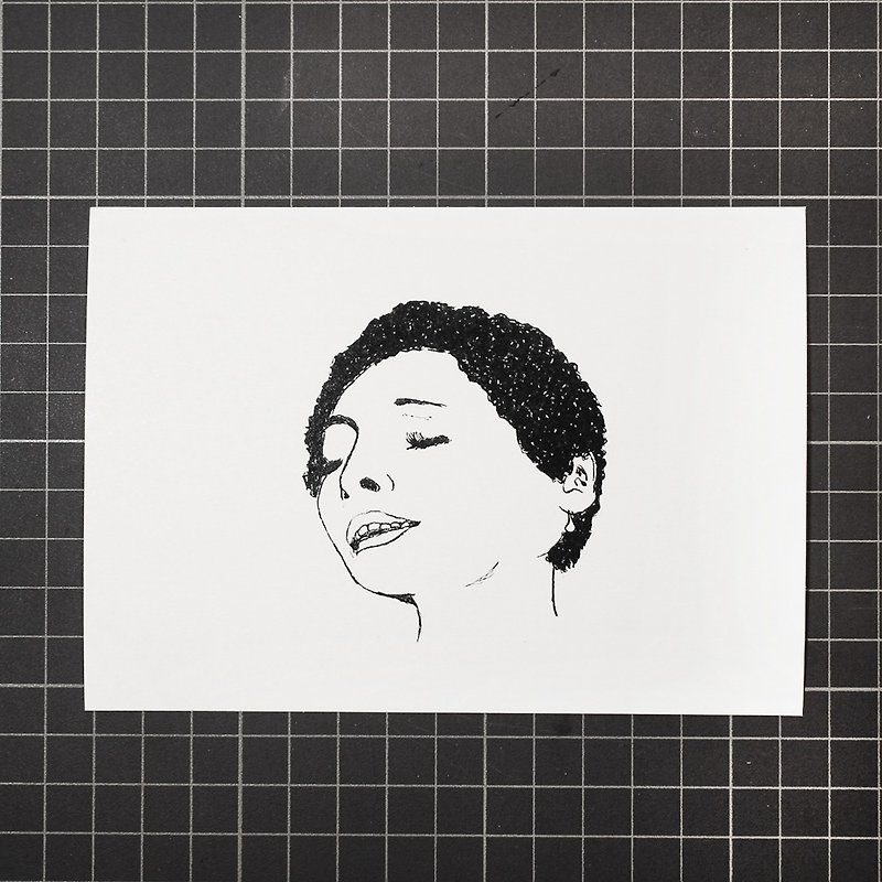 100/100シリーズは、錯体[男性男性と女性女性（2）]を描きます - カード・はがき - 紙 ホワイト