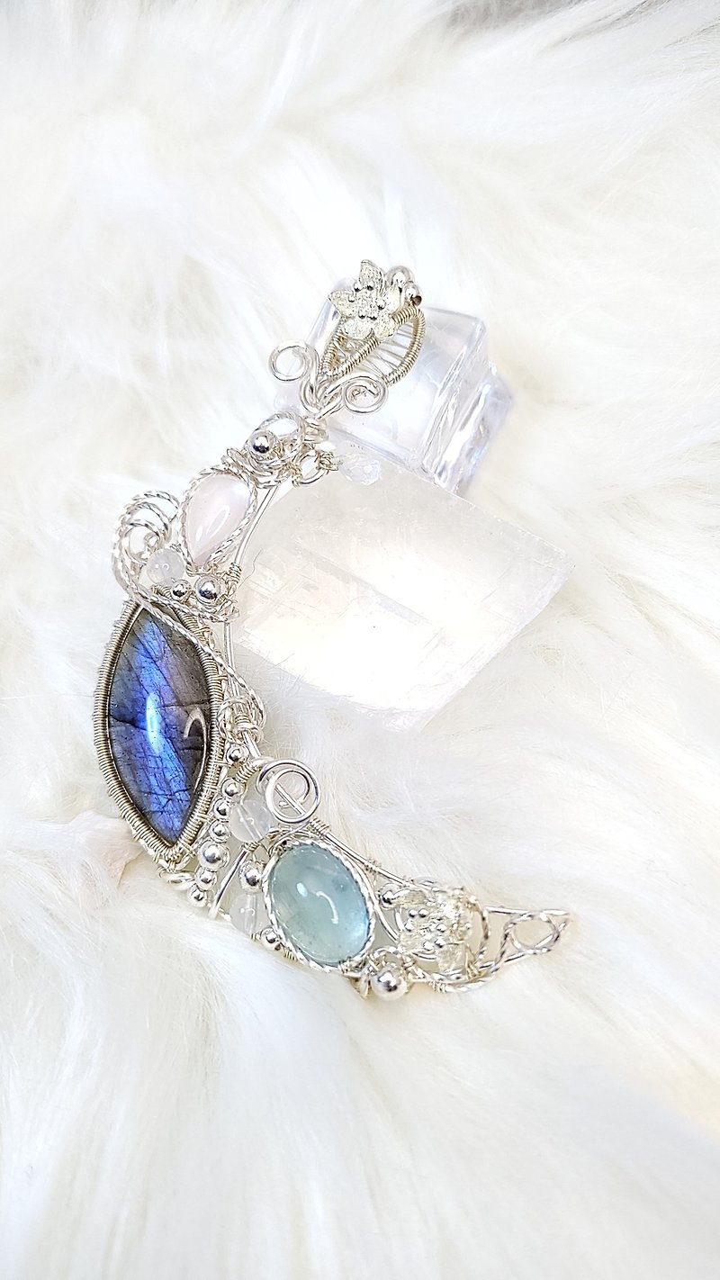Twine Jewelry Fantasy Moon Pendant FantasyMoon Pendant WireCraft - Necklaces - Crystal 