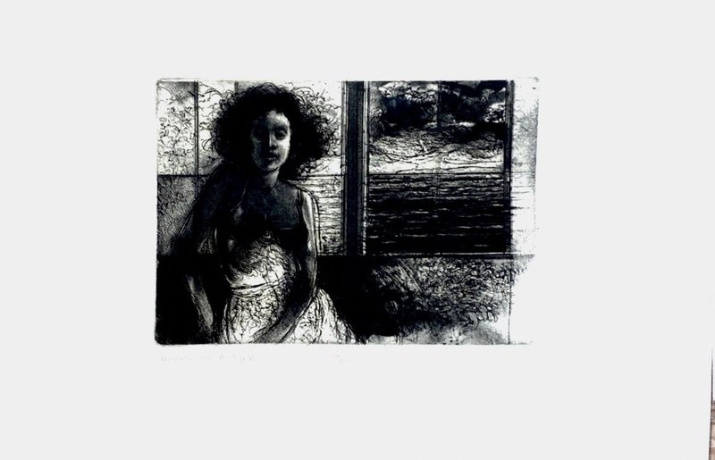 Robert B. Muirhead - 女人與景WOMAN WITH A VIEW - 簽名版畫 - 海報/掛畫/掛布 - 紙 白色