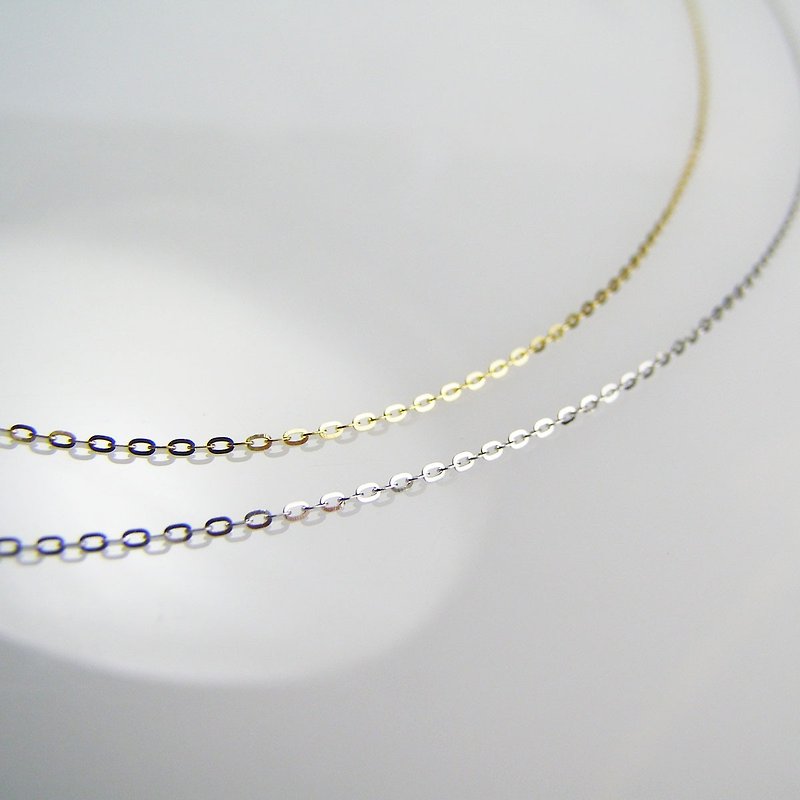 Raindrop chain 14K gold necklace necklace (new length) - Necklaces - Precious Metals Gold