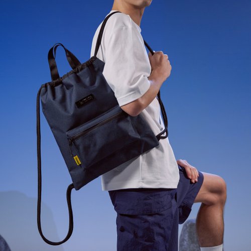 AmSTRONG HK 【香港設計】運動日常系列 | 02-DRAWSTRING BAG 索繩包 炭藍色