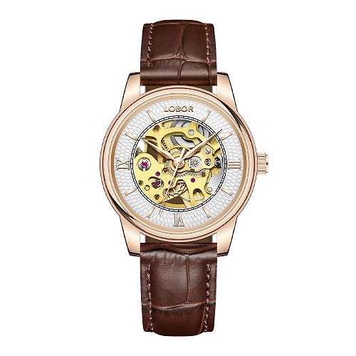 LOBOR Watches 【8色可選】LOBOR 35mm女錶 Dynasty系列 人氣鏤空機械錶