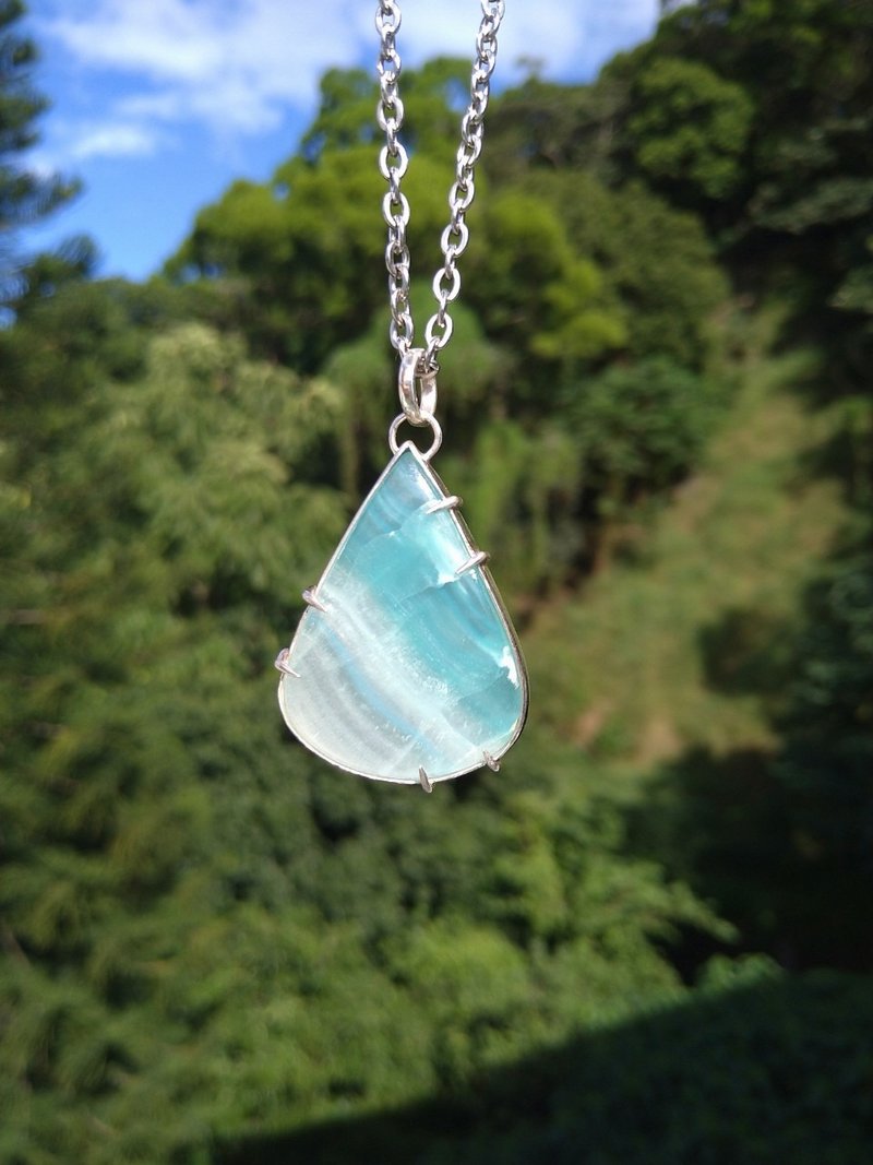 Caribbean Calcite Sterling Silver Necklace - Necklaces - Sterling Silver 