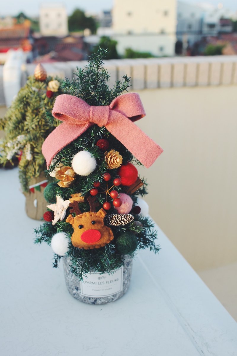 *Christmas limited*no cedar*wool felt*dry fruit Christmas tree - ช่อดอกไม้แห้ง - พืช/ดอกไม้ 