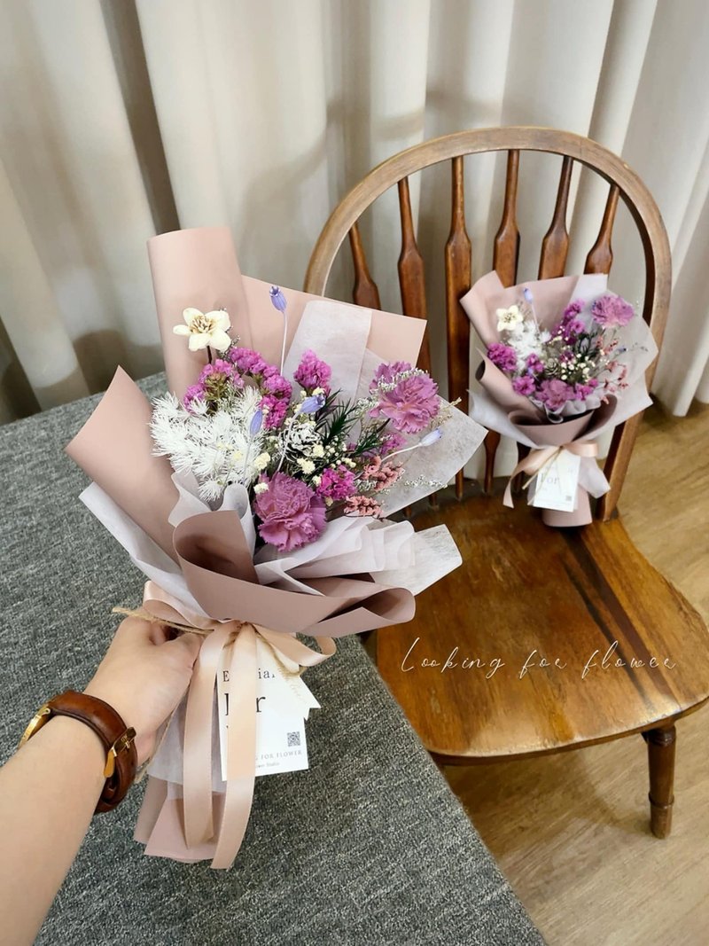 【暮光下的熏夢】乾燥花束 母親節花束 康乃馨花束 母親節禮物 - 乾燥花/永生花 - 植物．花 紫色