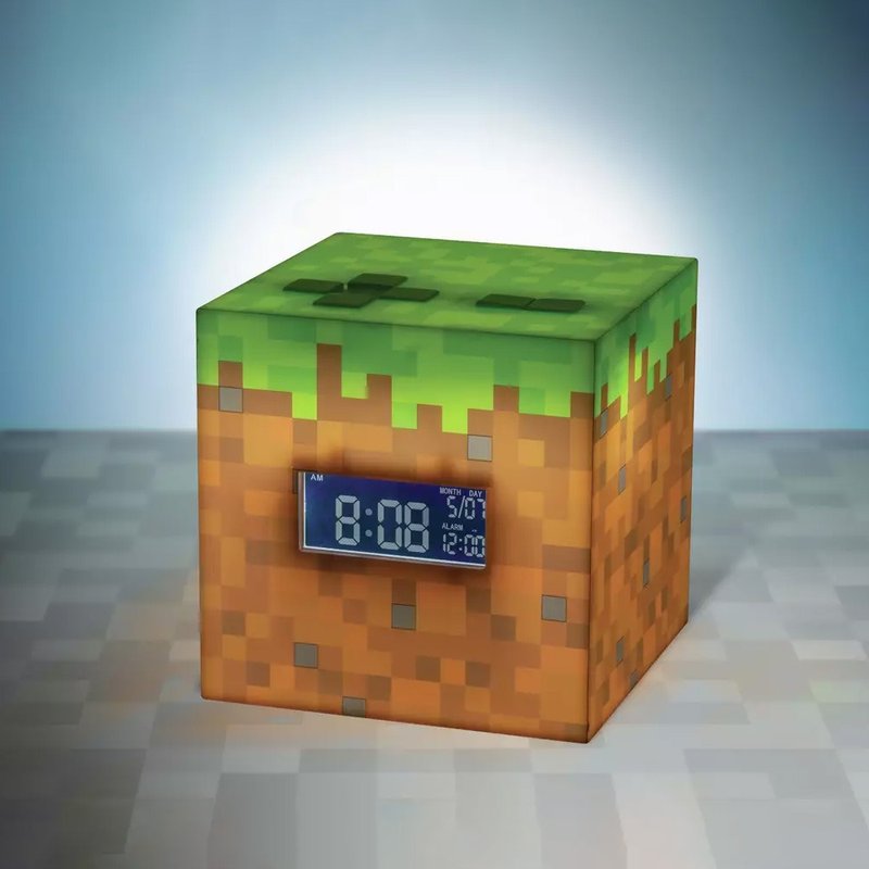 Minecraft麥塊 3合1 數位鬧鐘 發光草地Figure 氣氛燈 - 燈具/燈飾 - 塑膠 