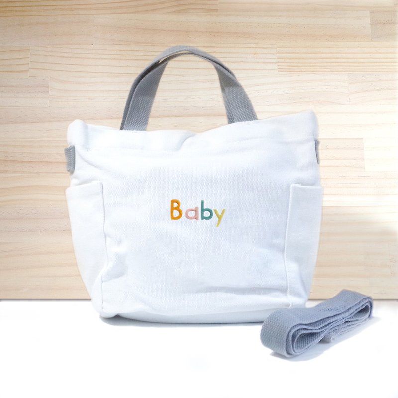 【Q-cute】袋子系列-客製化英文字 - 側背包/斜孭袋 - 棉．麻 多色