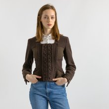 Yves Saint Laurent ピンク ロングコート M Fall 1988 Yves Saint Laurent Pink Color Block Jacket