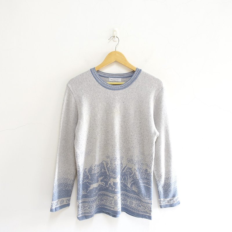│Slowly│ 銀色雪花-古著毛衣│vintage.復古.文藝.日本製 - 女毛衣/針織衫 - 聚酯纖維 多色