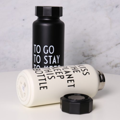 Design Letters Hot Thermo Bottle Black