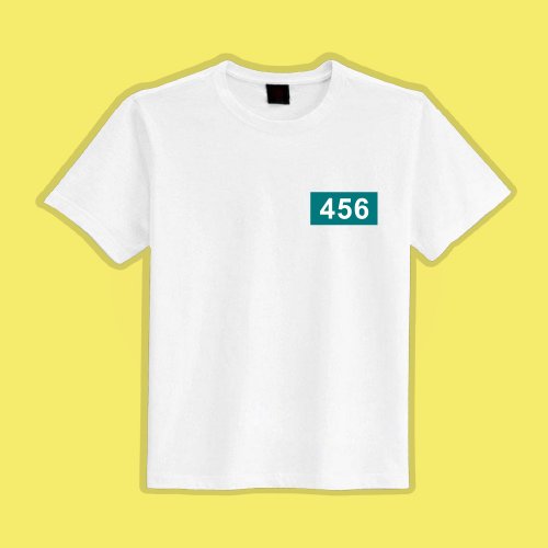CHIC SHOP 插畫設計館 456 李政宰 魷魚遊戲 文字T 白T 惡搞 衣服 T恤 團服 童裝 短袖