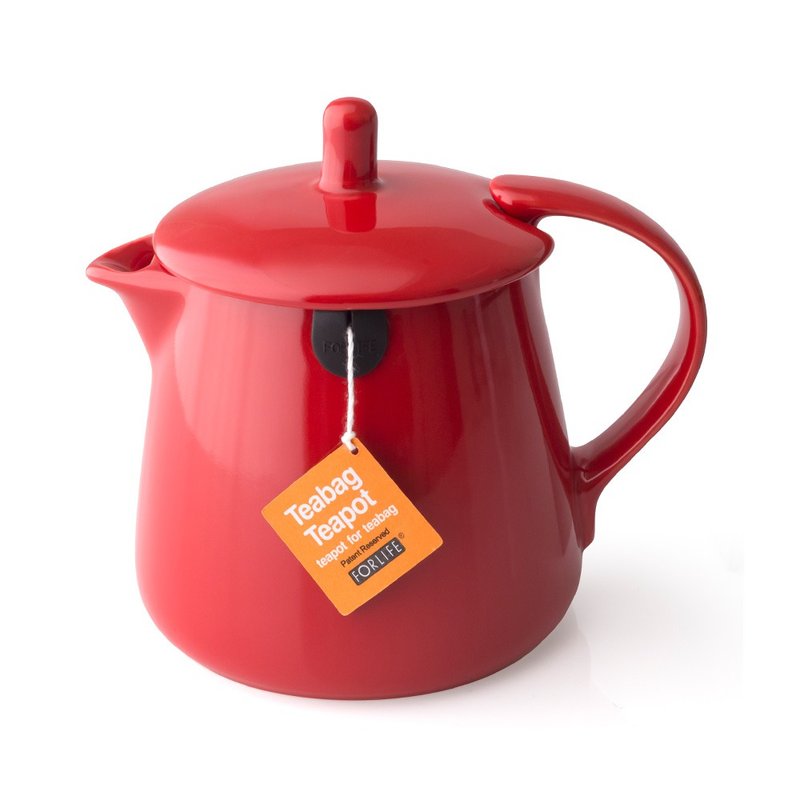【節日送禮】美國FORLIFE茶包壺-紅 (茶包茶壺) - 茶具/茶杯 - 瓷 紅色