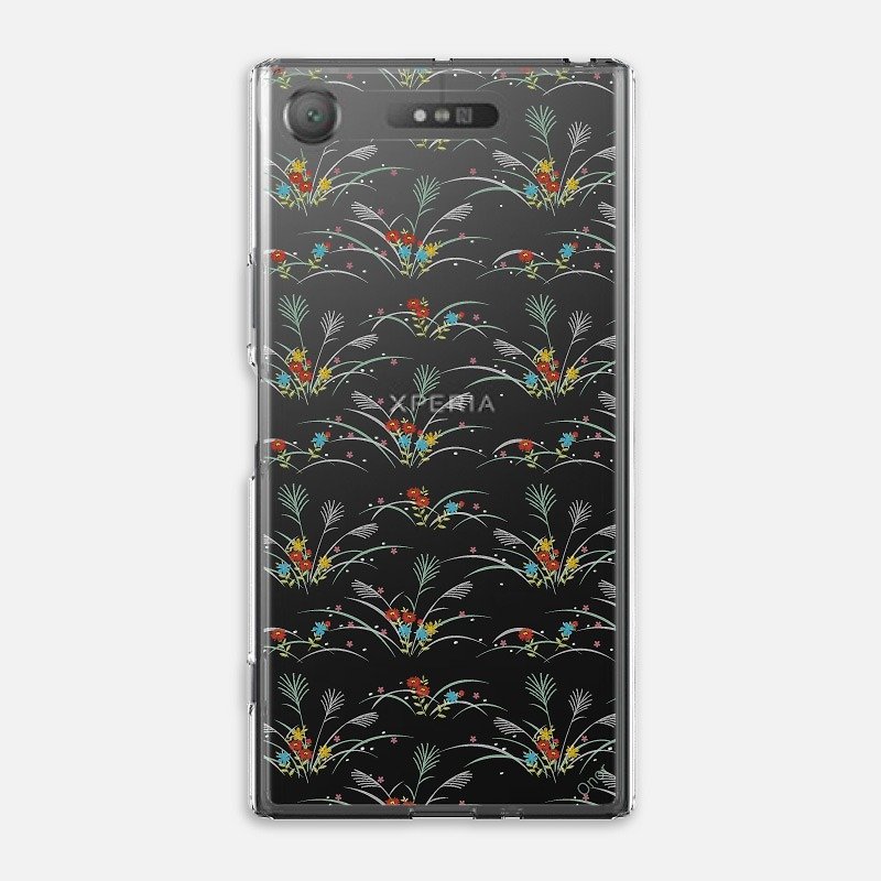 SMALL FLORAL【COBALT GREEN】Note5 Note8 U11 CRYSTALS PHONE CASE - Phone Cases - Plastic Transparent