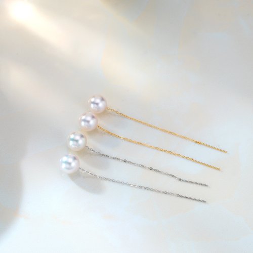 Olina Pearl Akoya 簡約耳線 18K金耳環