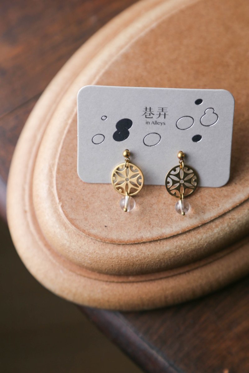 dew- earring  clip-on earring - ต่างหู - ทองแดงทองเหลือง หลากหลายสี