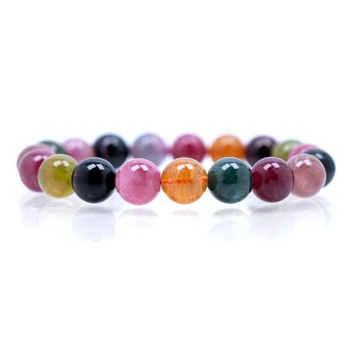 正佳珠寶 Gemsrich Jewelry 【正佳珠寶】彩碧璽 頂級老礦 10mm 彩碧璽手珠 日本彈力繩