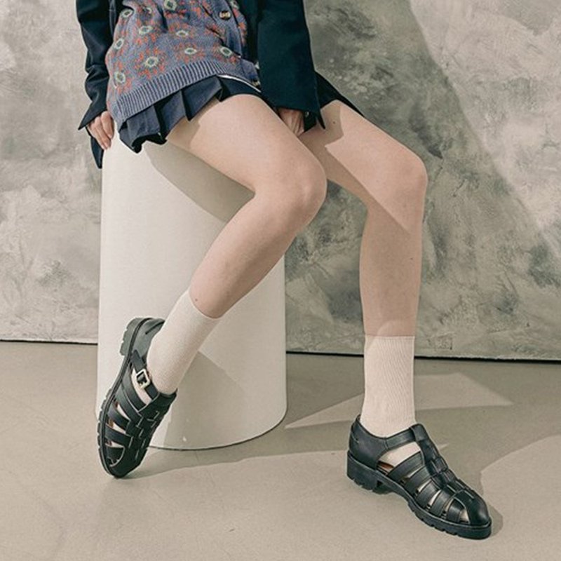 PRE-ORDER 韓國人手製 MACMOC Emma 涼鞋 BLACK - 女牛津鞋/樂福鞋 - 其他材質 白色