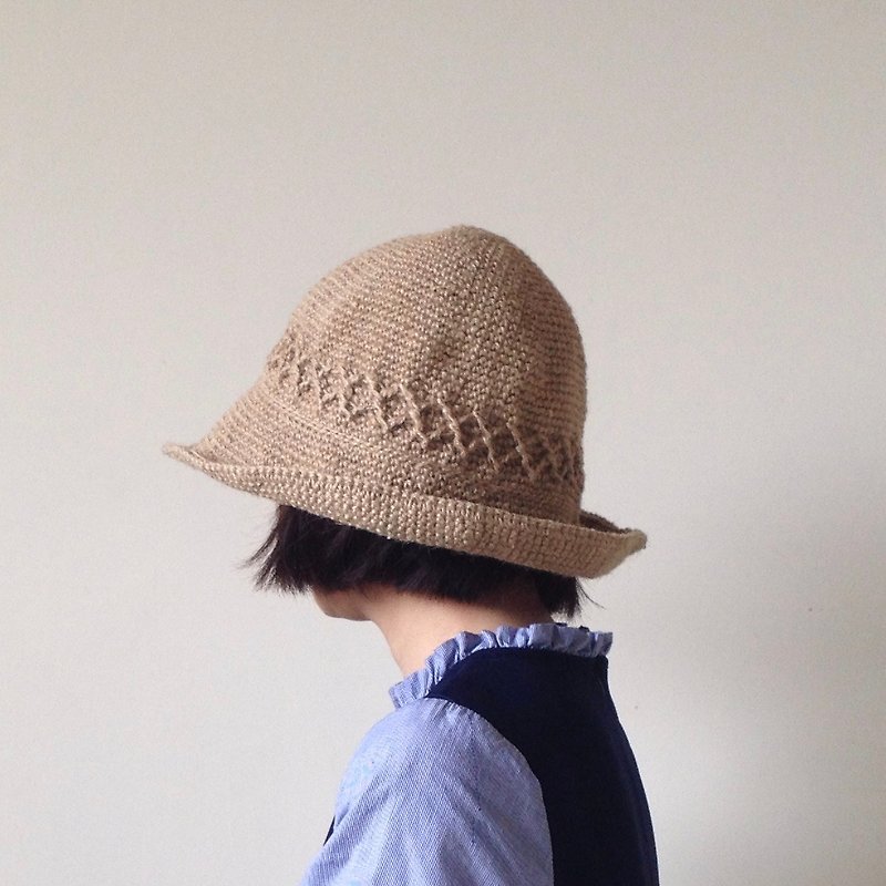 曉織物-手織麻線編織遮陽帽-Ambridge