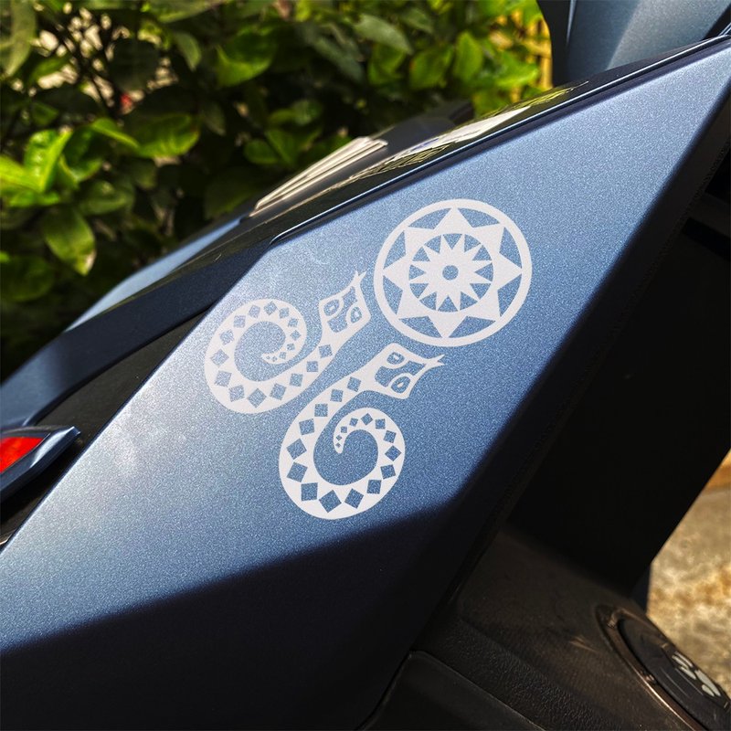 Aboriginal reflective stickers car stickers motorcycle stickers car stickers hundred-step snake shooting sun hunting knife warrior - สติกเกอร์ - วัสดุกันนำ้ 