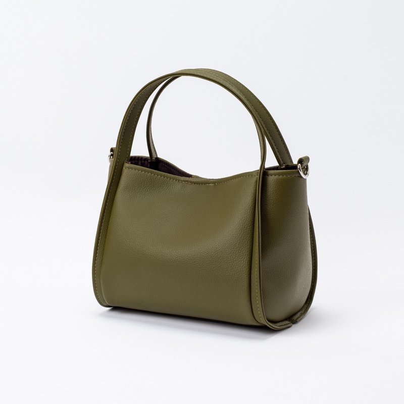 Duoduo shoulder bag-matcha green - กระเป๋าแมสเซนเจอร์ - หนังเทียม สีเขียว