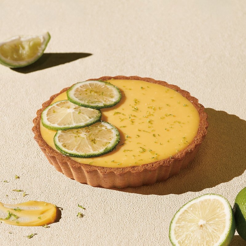 【1%bakery】Yellow lemon tart (6 inches) - เค้กและของหวาน - อาหารสด สีเหลือง