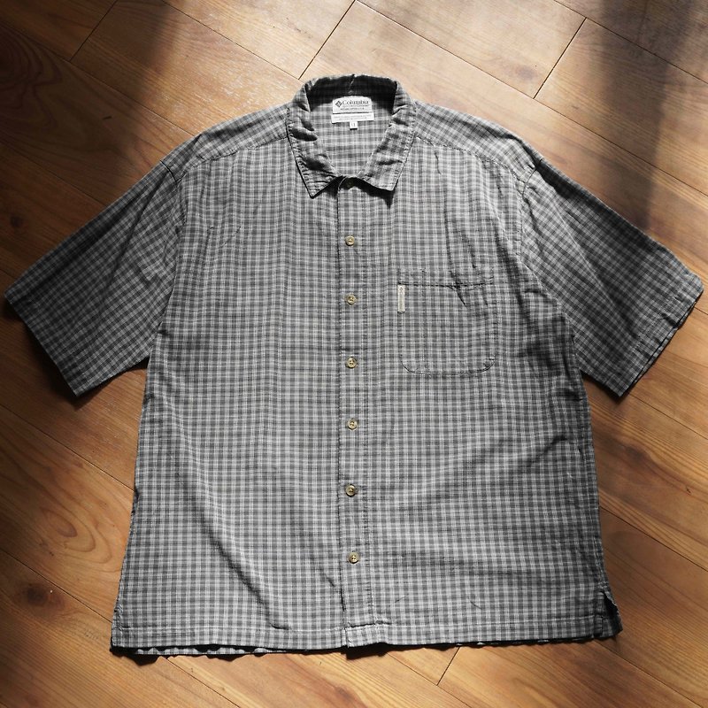 ABOUT vintage/selected items. Columbia gray and white plaid shirt - Men's Shirts - Cotton & Hemp Gray